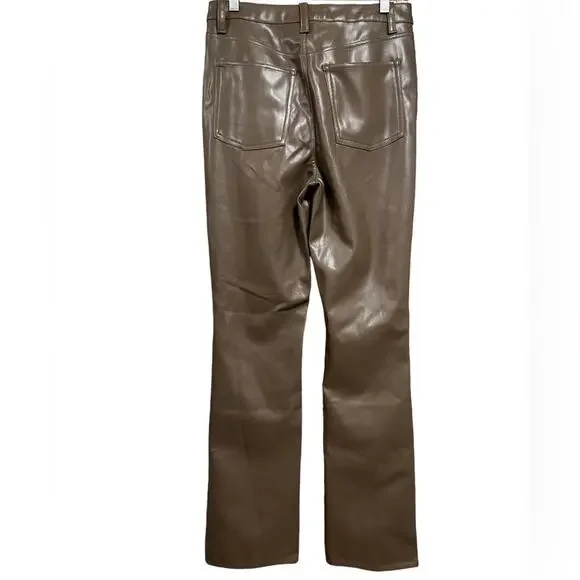 WeWoreWhat Vegan Leather Flare Pant Size 28